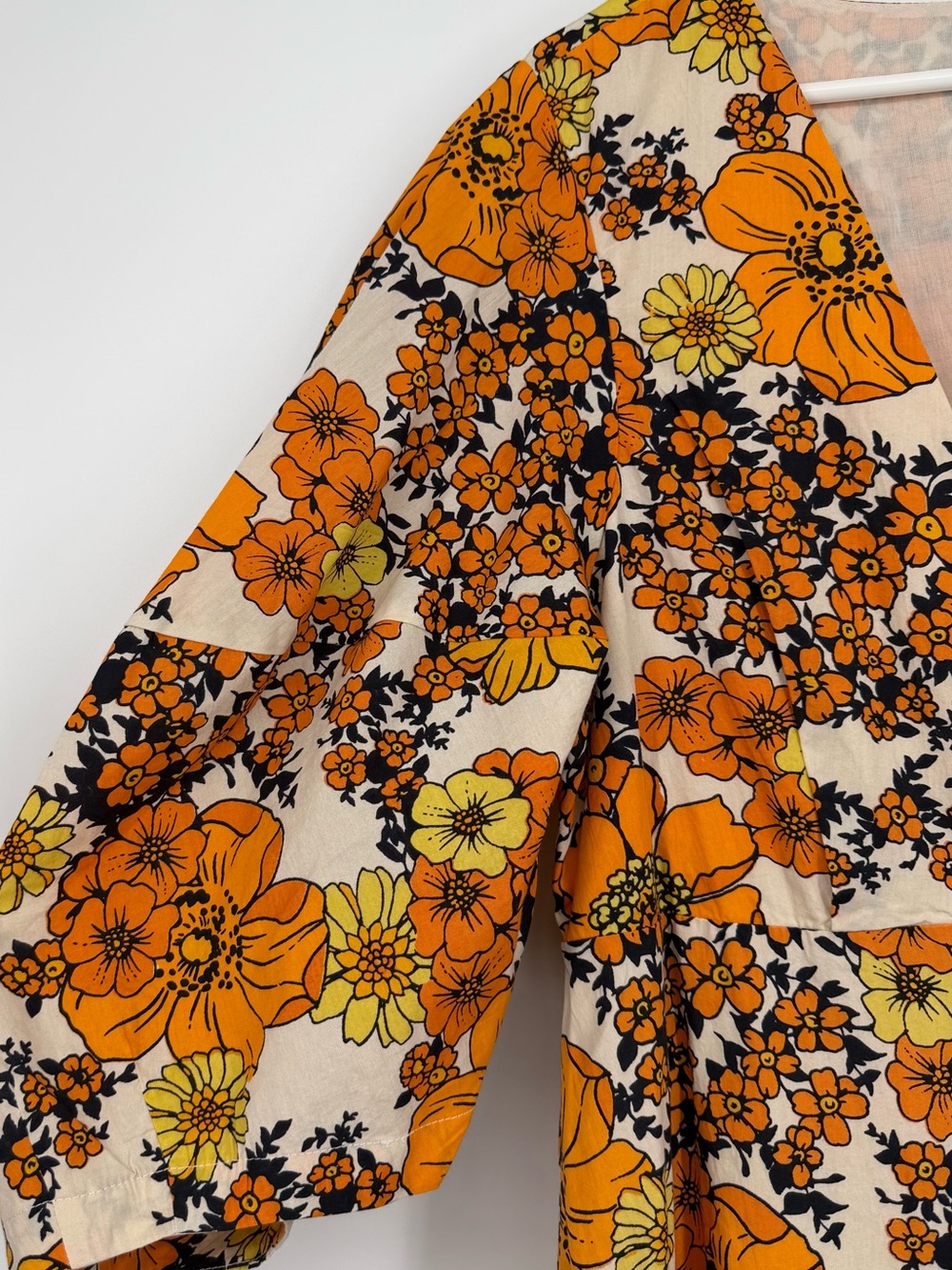 Free People Lydia Midi Dress Floral Boho Puff Sleeves Size XL NWT - Picture 4 of 9